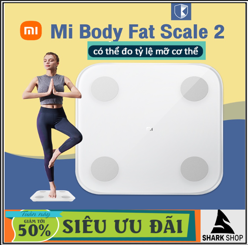 Cân điện tử sức khỏe cân điện tử thông minh xiaomi mi body fat scale 2 cung cấp 13 dữ liệu về cơ thể tỷ lệ mỡ,khối lượng cơ,tỷ lệ nước,protein…độ chính xác cao giúp theo dõi sức khoẻ cân nặng,chỉ số gầy béo của gia đình