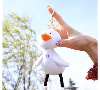 MÓC KHÓA BÔNG - VỊT MÔI TRỀ - MÓC TREO BALO TÚI