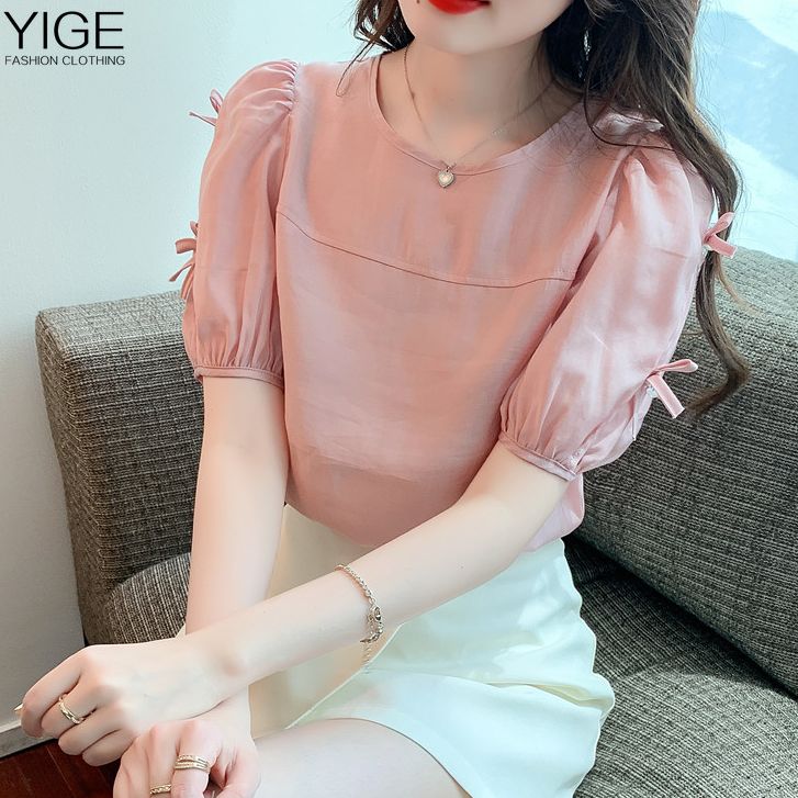 ★GLOWNY★ROMIO BLOUSE TOP (PEACH)★正規品/韓国直送料込/人気 