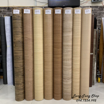 Decal vân gỗ - Giấy dán tường bàn tủ vân gỗ có sẵn keo khổ 1,2m