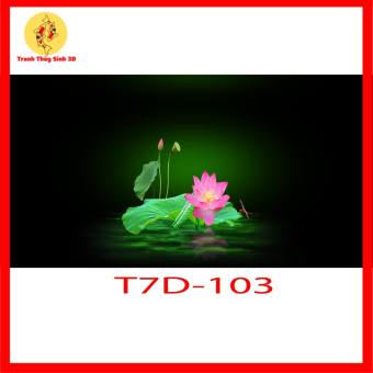 Tranh 3D Dán Bể Cá Thuỷ Sinh Hình Đầm Sen Nghệ Thuật Siêu Đẹp, Công Nghệ In UV Nhật Bản có sẵn keo dán Decor hồ cá, In theo kích thước yêu cầu ( 30 , 40 , 50 , 60, 70, 80cm, 100 cm...)