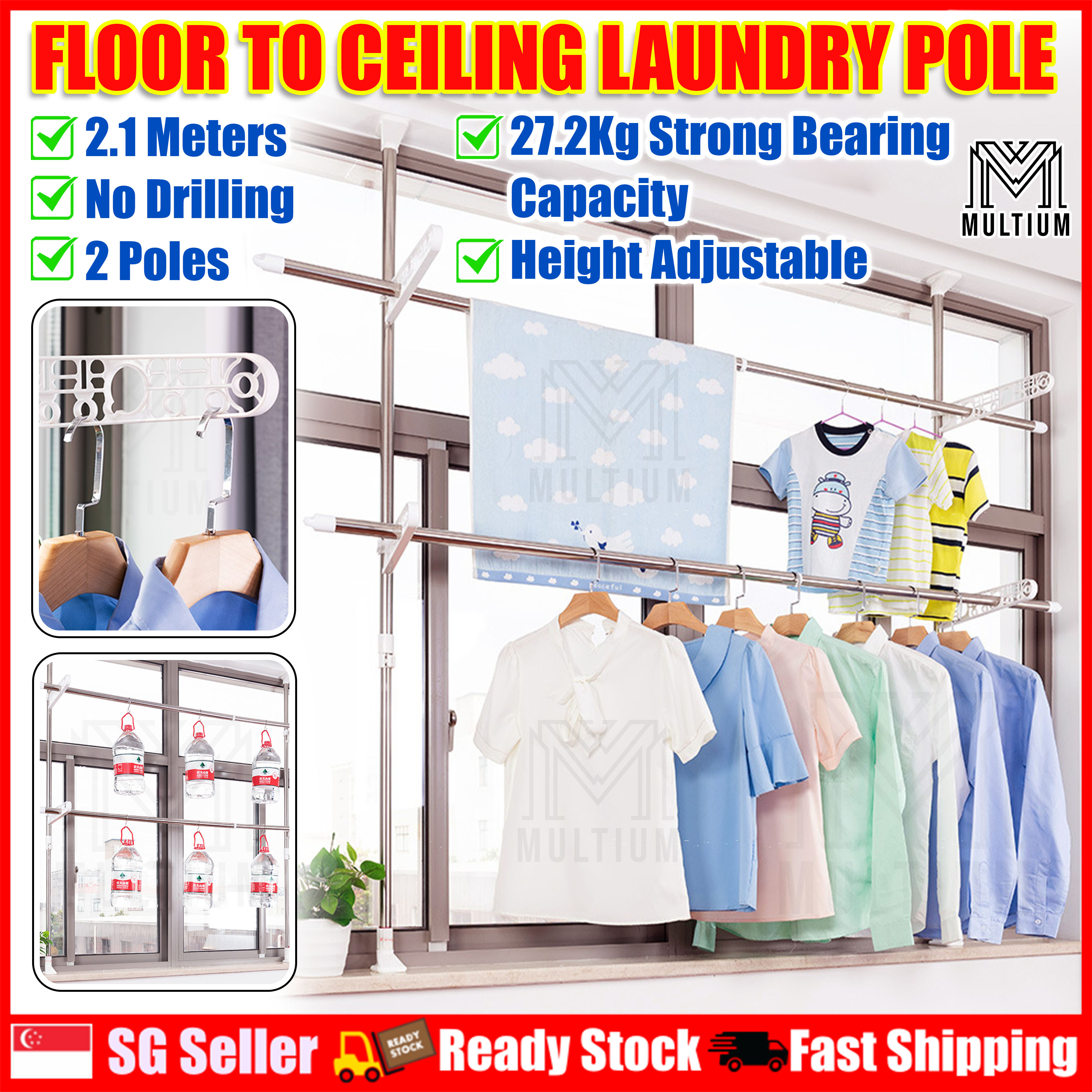 Ceiling Mounted Drying Rack Singapore | Shelly Lighting