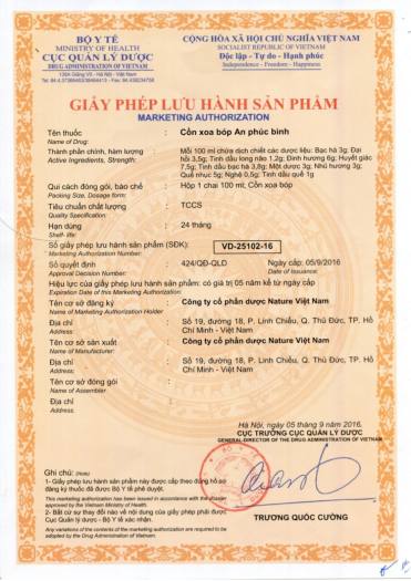 Dầu xoa bóp thảo dược An Phúc Bình (100ml) - giảm đau nhức xương khớp