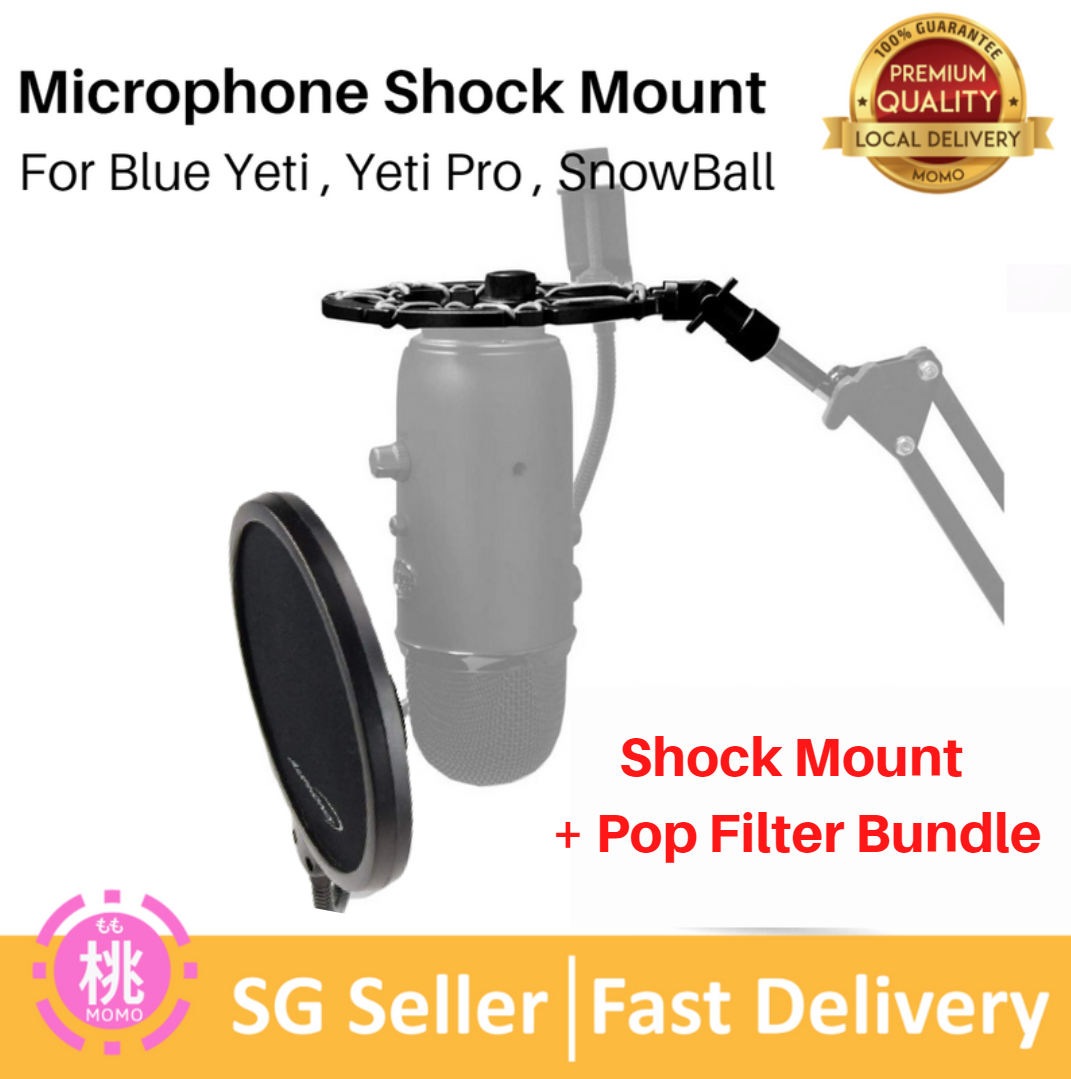 Geekria for Creators Microphone Shock Mount Compatible with Blue Yeti, Yeti X, Yeti Pro, Yeticaster, Snowball, Snowball Ice, Mic Anti-Vibration