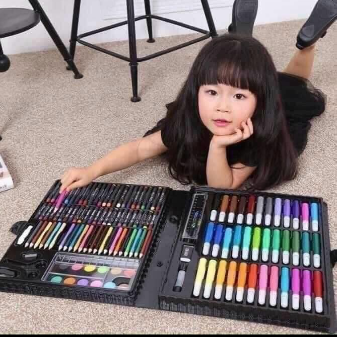 Tô màu 150 chi tiết Bộ tô màu 150 chi tiết cho bé, bộ bút tô màu bộ tô màu cho bé, bút tô màu , bút vẽ , hộp tô màu