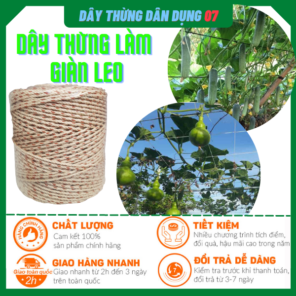 Dây thừng pp 3ly - 4ly chuyên giăng giàn cây leo 200 mét|| 1kg