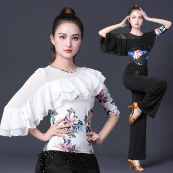 Ladies Latin Dance Modern Dance Top Plus size fat MM