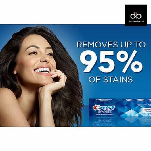 Kem Đánh Răng Crest 3D White Advanced Whitening Tuýp (170g)