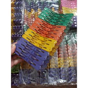 Vỉ 30 chiếc kẹp nhựa ( nhiều màu ) / Bộ 30 móc kẹp quần áo
