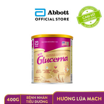 Lon sữa bột Abbott Glucerna Hương Lúa mạch 400gram