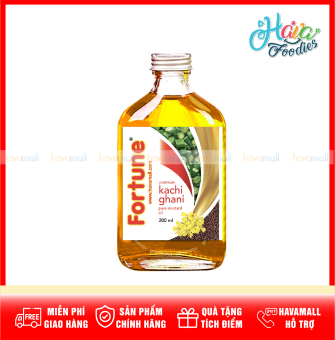 Dầu Mù Tạt Fortune Kachi Ghani Chai Nhựa 200ml – Mustard Oil