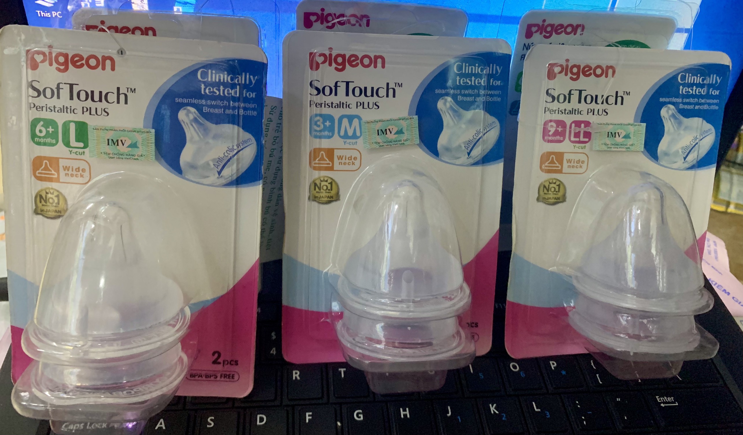 Núm ty pigeon cổ rộng softouch plus - size m/l/ll