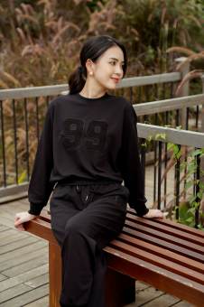 Set nỉ thêu dập nổi 99 màu đen