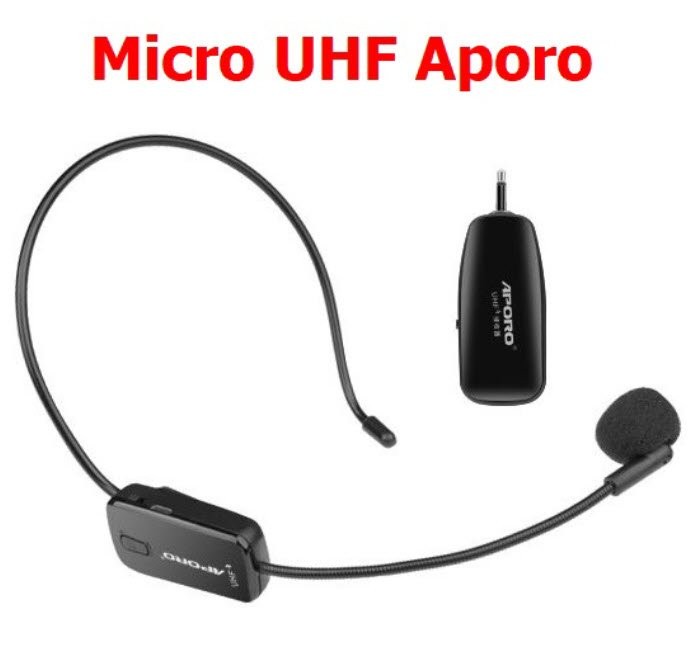 Mic không dây Aporo dùng cho dòng máy trợ giảng UHF, sóng 2.4G
