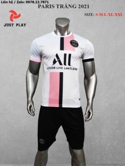 Bộ Quần Áo Bóng Đá Paris Saint Germain Psg Trắng Hồng 2022