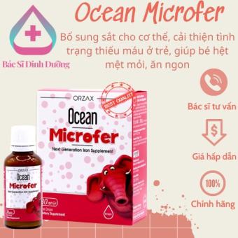 Ocean Microfer. Bổ sung sắt cho cơ thể, cải thiện tình trạng thiếu máu ở trẻ, giúp bé hệt mệt mỏi, ăn ngon ...
