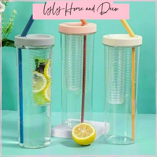 Bình đựng nước DETOX có lõi khuấy độc đáo dung tích 700ml kèm ống hút