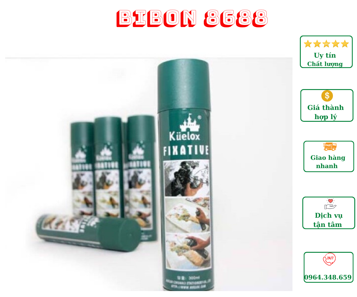 Chai xịt bảo quản tranh Kuelox loại 180ml/300ml