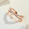 18K RoseGold CZ Adjustable Ring - Hypoallergenic Pandora Accessories