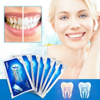 Hộp 7 Miếng dán trắng răng 3D White Teeth Whitening Strips, miếng dán trắng răng 5d miếng dán trắng răng chính hãng, miếng dán trắng răng crest 3d white