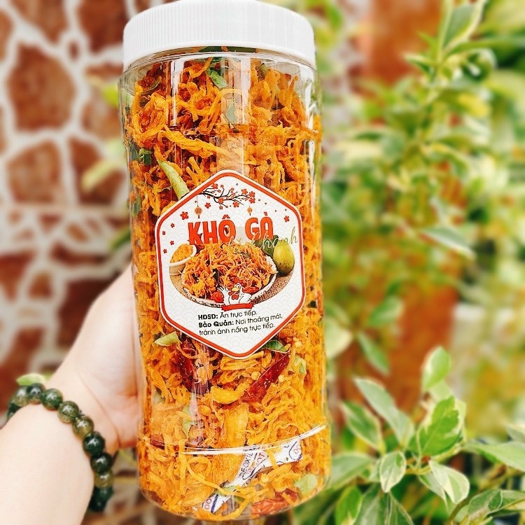Khô gà lá chanh hủ 300gr siêu ngon