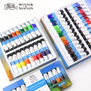 ภาพหน้าปกสินค้าWinsor & Newton ชุดสีน้ำ 12/18/24/36 สี 10ML หลอด วาดภาพวาด Pigment ชุดอุปกรณ์ศิลปะ ที่เกี่ยวข้อง