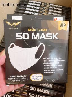 Combo 100 cái 10 hộp khẩu trang 5D Nam Anh HM Pro Mask Vip kháng khuẩn- tân bình