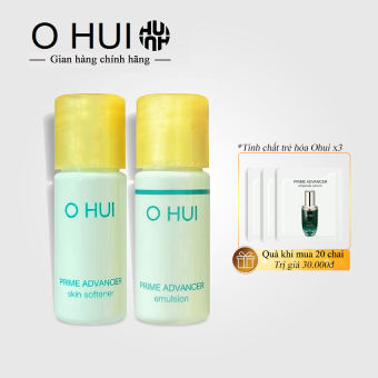 Nước hoa hồng và sữa dưỡng Ohui PRIME ADVANCER - Nước hoa hồng Ohui xanh; sữa dưỡng Ohui xanh; dưỡng da Ohui xanh