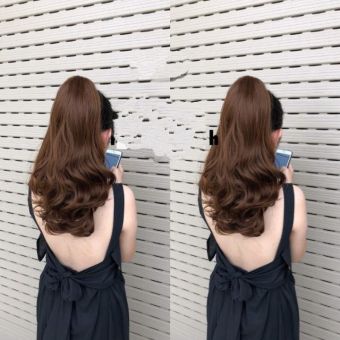 tóc giả nữ ngoặm xoăn ngắn, tóc giả kẹp, tóc giả hàn quốc