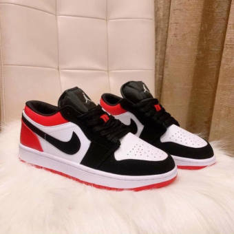 Giày Air J0rdan black toe low ( JD1 đỏ đen thấp cổ)