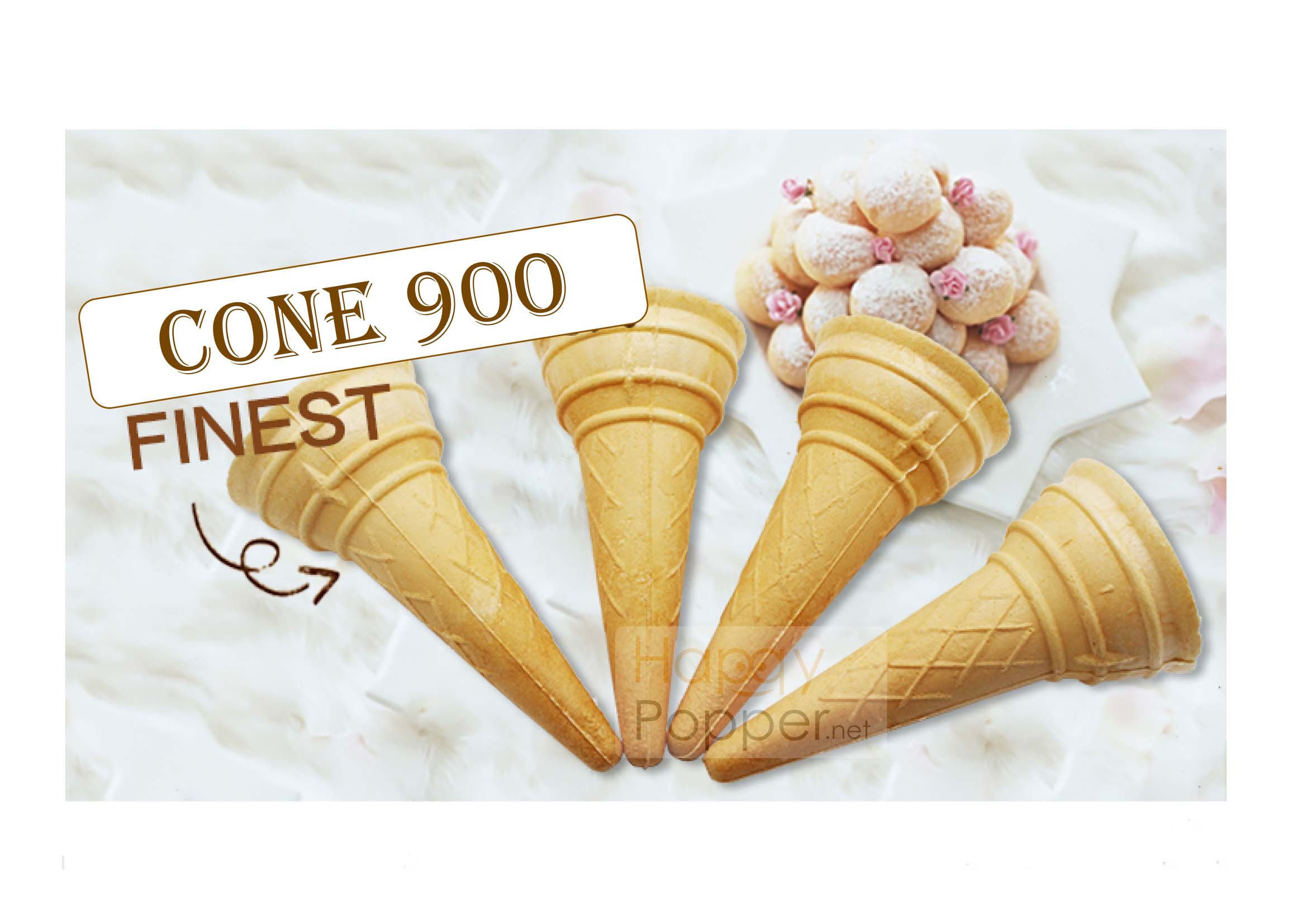 Happypopper 900 Pcs Cone Ice Cream Cone 900pcs Mini Cone Small Cone Kon