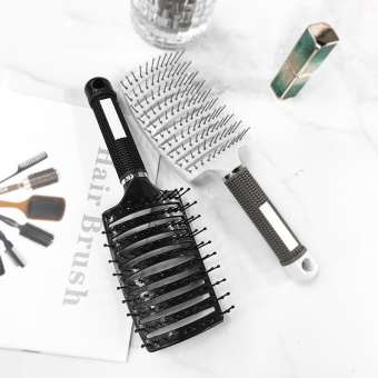 Lược bàn chải tóc uốn, lược bán nguyệt, lược gỡ rối, tạo độ phồng tóc bản lớn - Cherry Dao