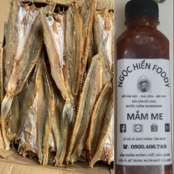 Combo khô cá mối 500g và mắm me chua cay 300ml, ngọc hiển foody