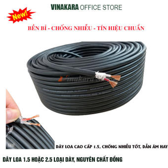 5 Mét Dây loa chống nhiễu chất lượng, hàng nhập khẩu, nguyên chất đồng, dẫn âm thanh chất lượng