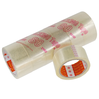 Băng keo Trong đục 5cm 80Y - Lốc 6 cuộn