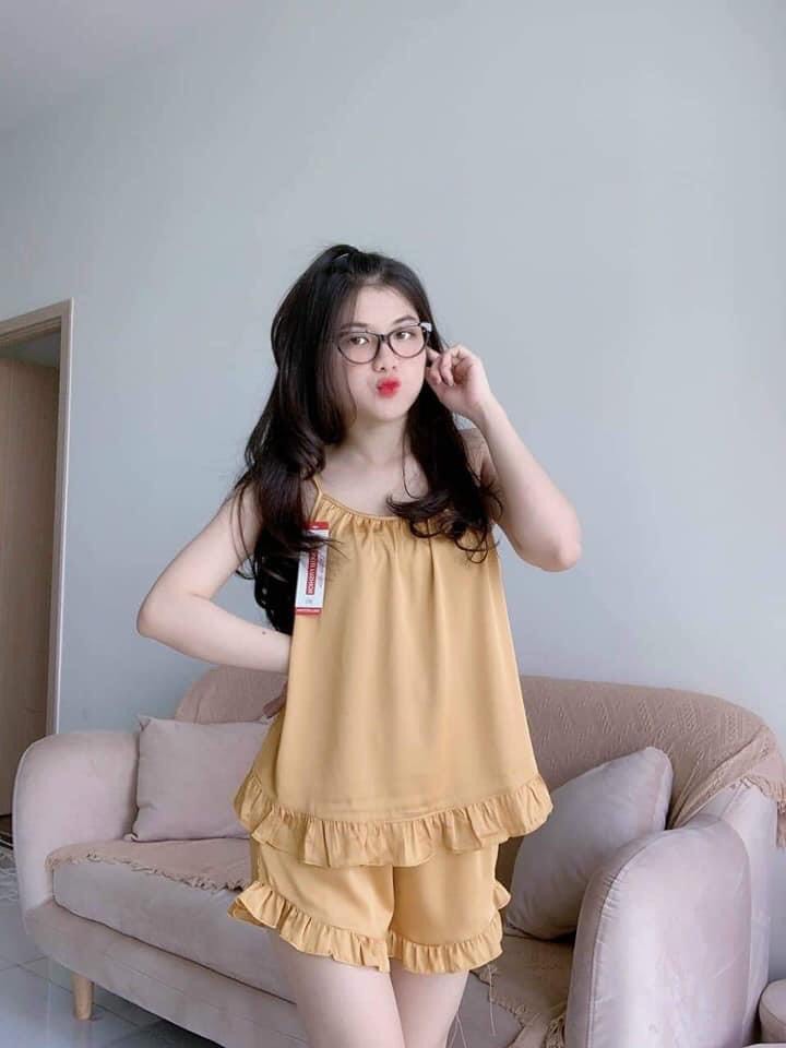 Đồ bộ phi bóng đùi dây chất phi bóng mềm mịn, sexy