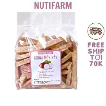 Khoai môn sấy giòn loại 1 không chiên dầu 500gr NutiFarm rau củ sấy đặc sản đà lạt