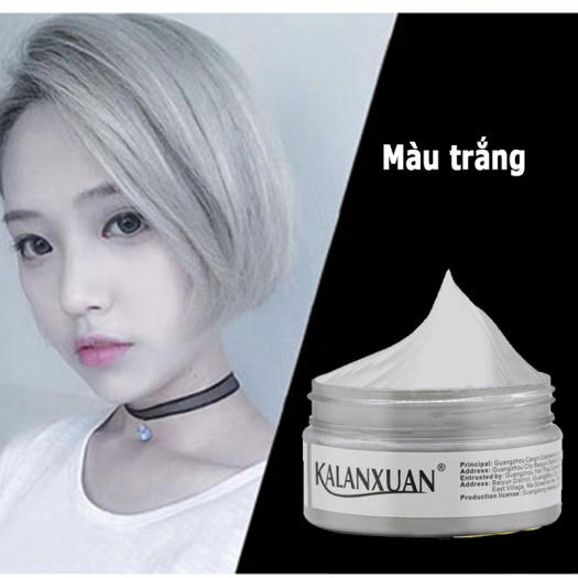 Sáp vuốt nhuộm tóc tạm thời KALANXUAN hàng chính hãng FREESHIP TOÀN QUỐC lên màu nhanh, giữ màu tốt ( xám khói, trắng kim, xanh dương, đỏ, tím, vàng) (KHUYẾN MÃI 3 NGÀY)