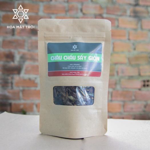 Châu chấu cay giòn, châu chấu rang lá chanh, đồ khô, đồ sấy, thực phẩm khô, thực phẩm sấy làm đồ nhậu HOA MẶT TRỜI FARM