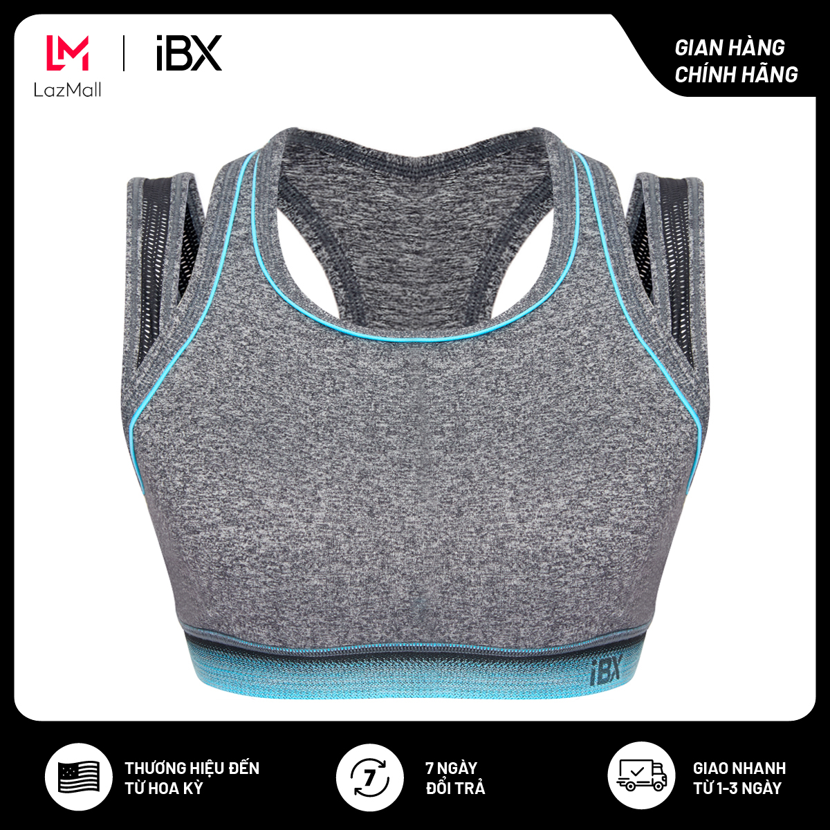 Áo ngực nữ thể thao tập Gym, Yoga, Fitness iBasic iBX059