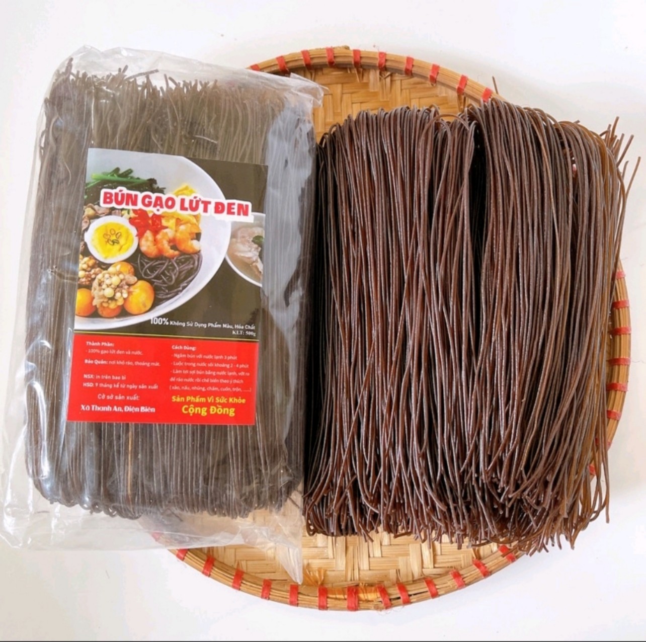 Bún gạo lứt đen ăn kiêng - Giảm cân, Thực dưỡng, Eat clean