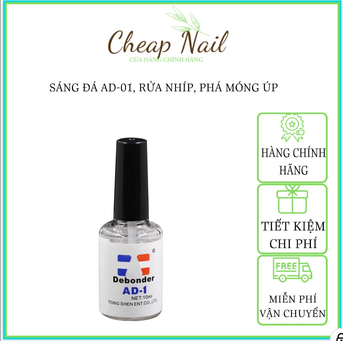 Nước làm sáng đá AD-01, nước tháo móng giả, rửa nhíp sáng đá - Cheap nail