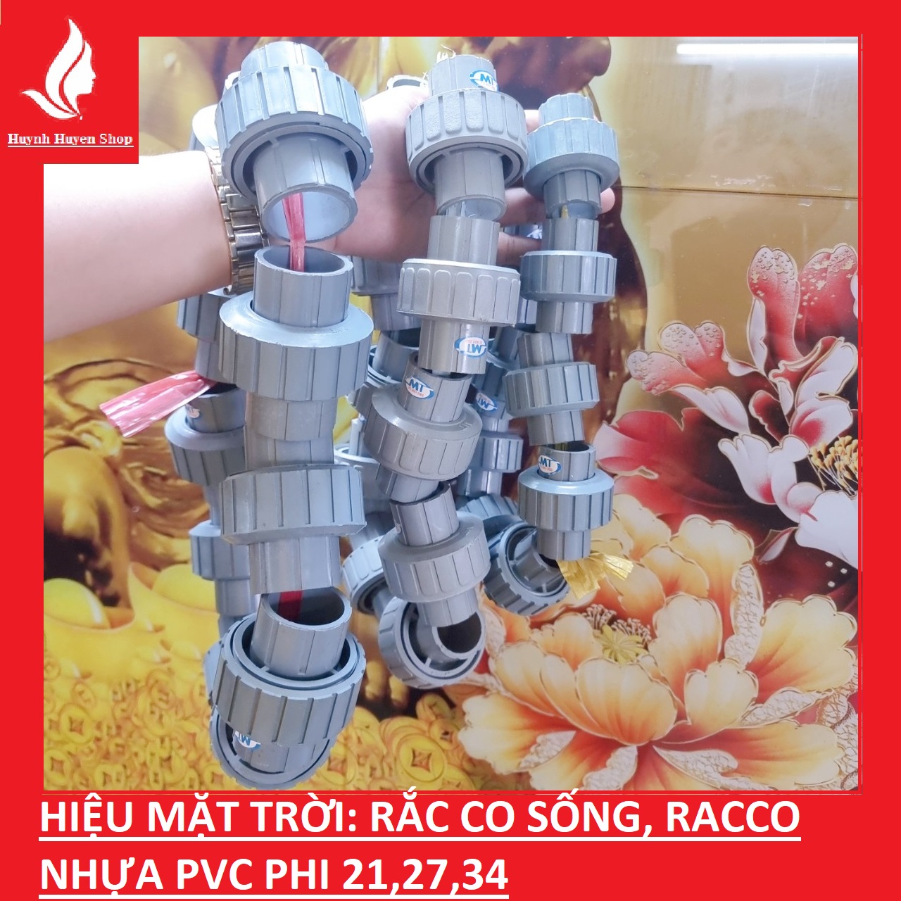 Rắc co 21, racco 21, nối sống nhựa pvc hiệu mặt trời