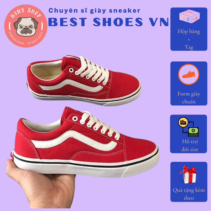 Giày thể thao nam nữ hình gợn sóng màu đỏ chất liệu siêu bền thoáng khí - Giày sneaker - Giày nam - Giày thể thao - Giày đôi