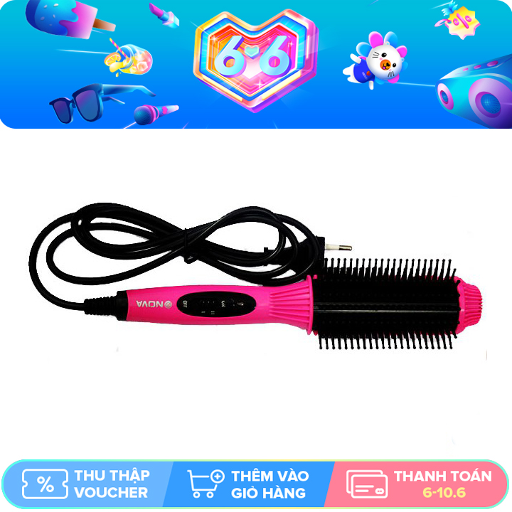 Lược điện uốn phồng xoăn cụp tóc đa năng nova 8810 30W