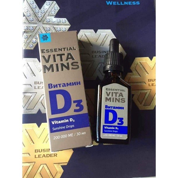 Thực phẩm bảo vệ sức khỏe Essential Vitamins Vitamin D3 Siberian- Hộp 30ml
