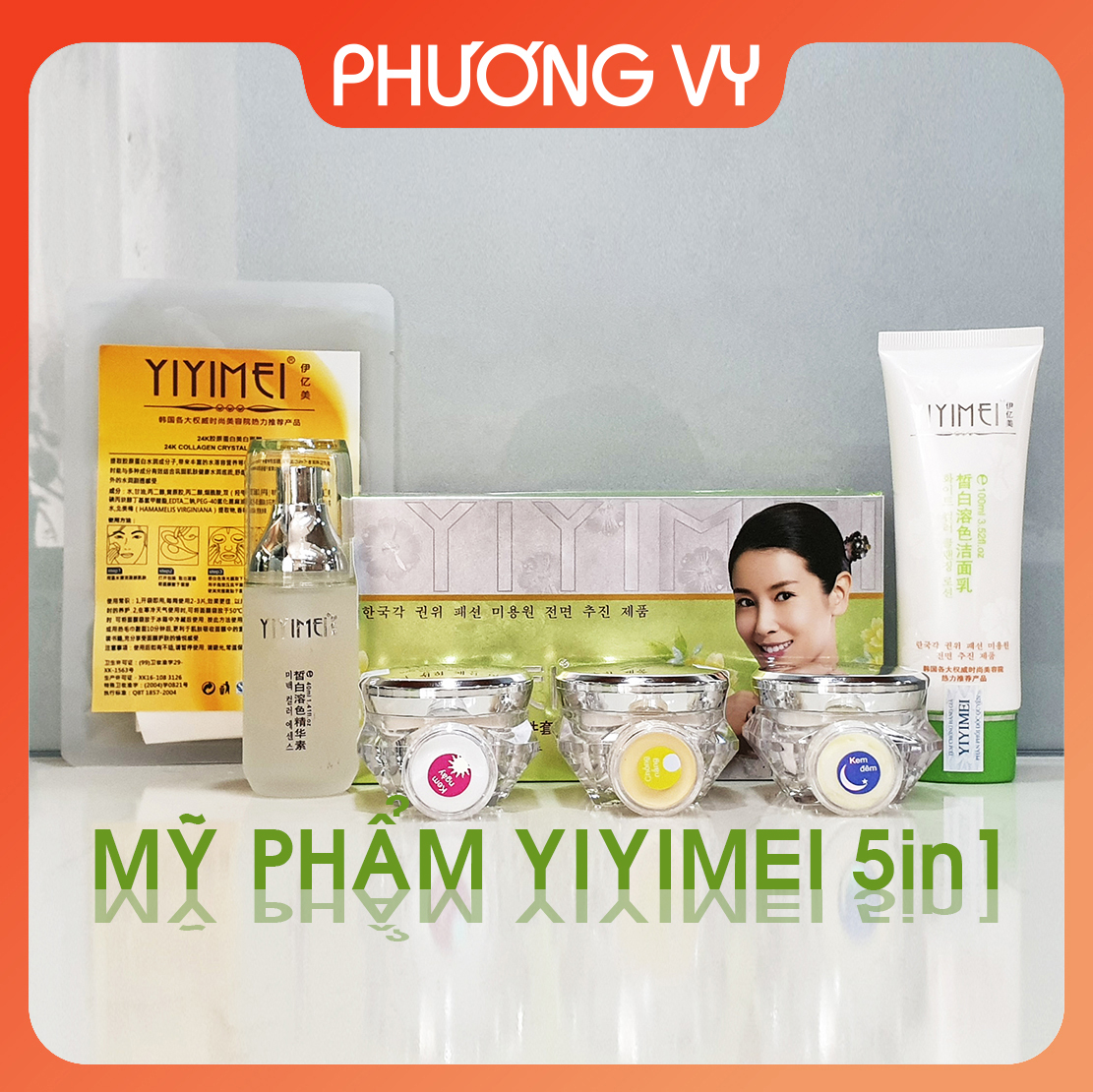 CHÍNH HÃNG Bộ mỹ phẩm Yiyimei 5in1 chuyên làm sạch nám tàn nhang và dưỡng trắng da kem nám Yiyimei mỹ phẩm Yiyimei.