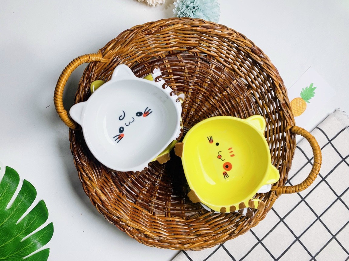 Bát ăn dặm, chén ăn dặm, đựng nước chấm hình hổ con 70ml