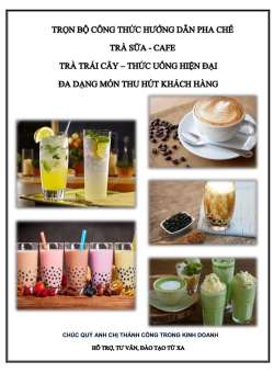 công thức pha chế trà sữa cafe trà trái cây thức uống hiện đại