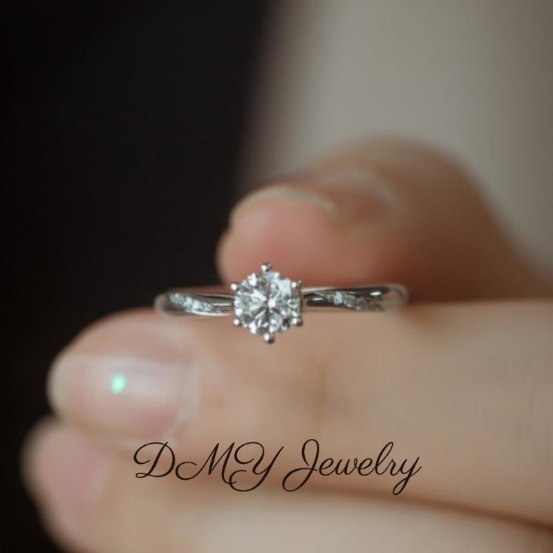 DMY Jewelry Diamond Ring For Women/Moisanite Ring/Moissanite Diamond Ring/Moissanite Jewelry/Woman Jewellery Ring/925 Silver Ring/Silver Ring Women/Moissanite Ring Gra/Moissanite Ring 0.5 Caret/2CT Moissanite Ring  Engagement Ring/Galaxy Shining